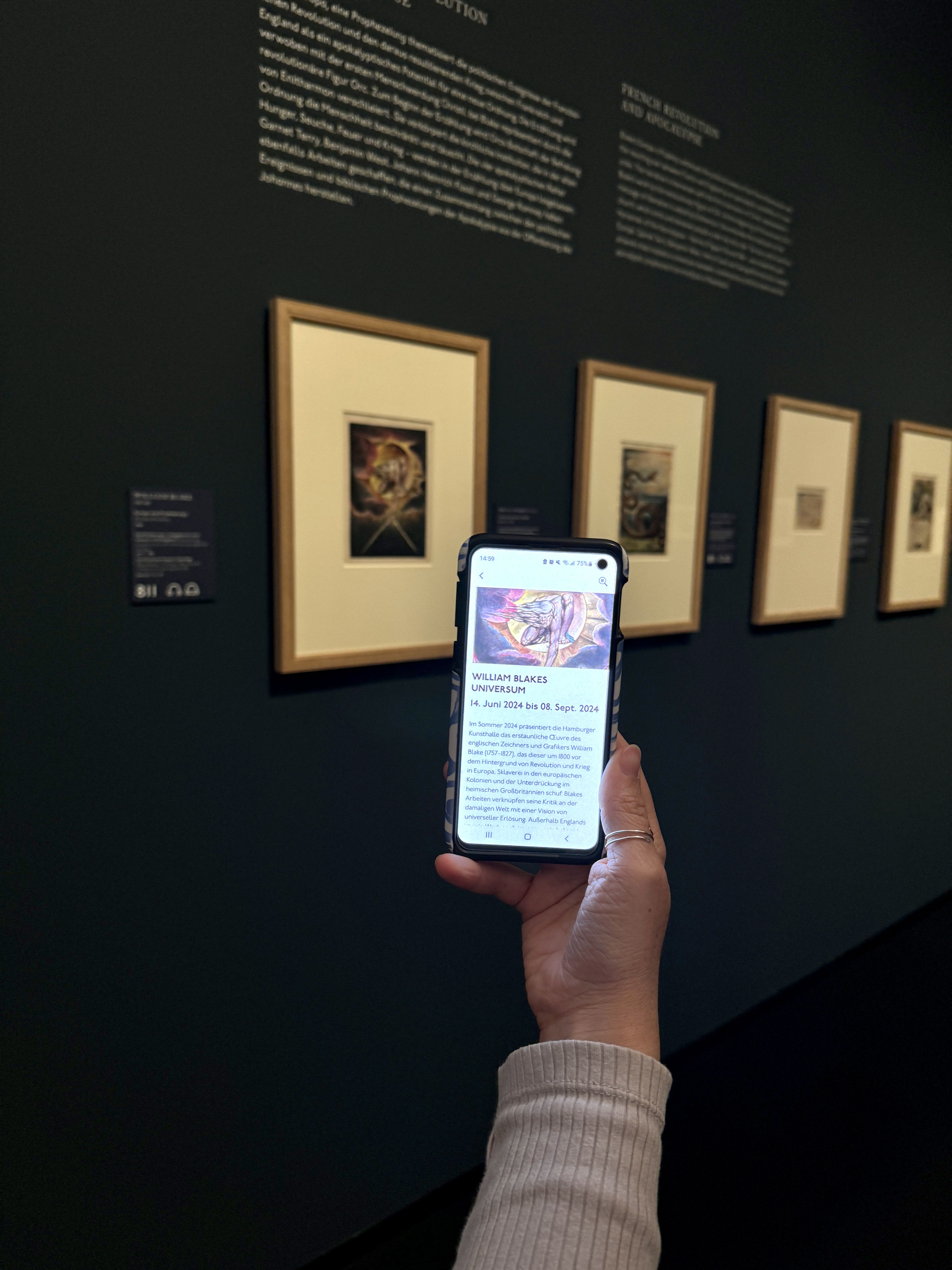 Hamburger Kunsthalle App, Audioguide zu William Blake's Universum, Foto: Hamburger Kunsthalle