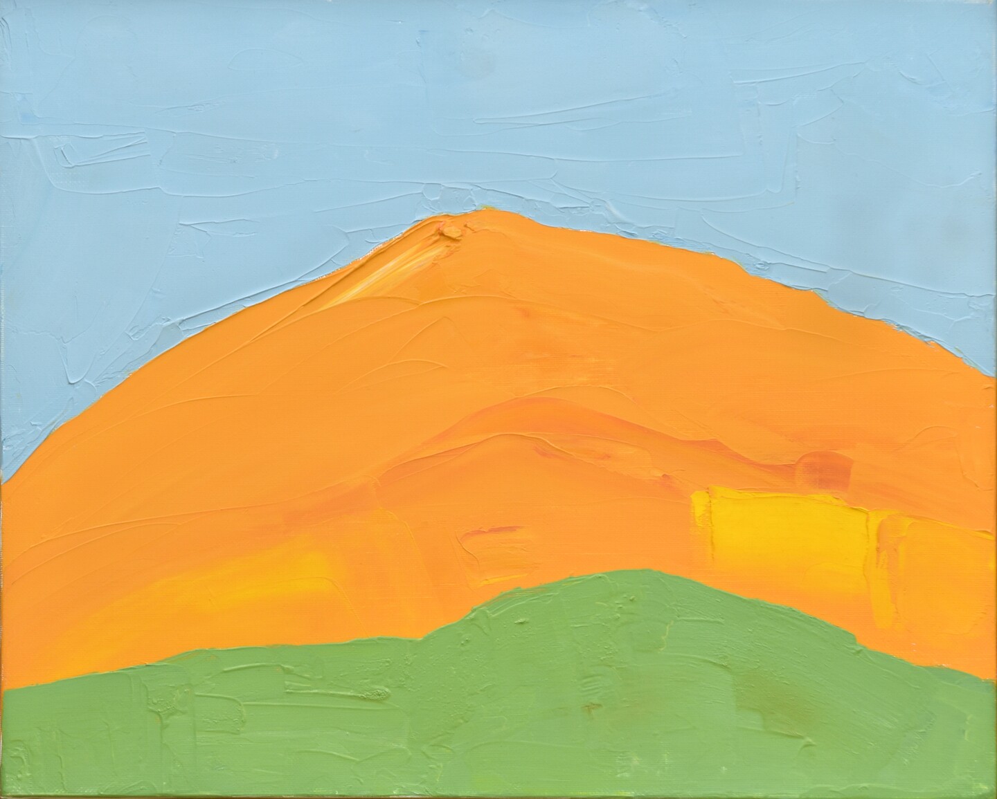 Etel Adnan, Untitled (#42a), 2003, Öl auf Leinwand 33 x 40,5 cm, Hamburger Kunsthalle, Dauerleihgabe der Stiftung Hamburger Kunstsammlungen © Courtesy of artist’s estate & Sfeir-Semler Gallery Beirut/Hamburg