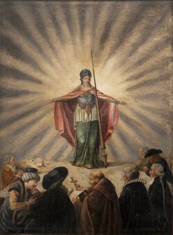 Daniel Chodowiecki (1726–1801), Göttin der Toleranz, ca. 1791, Öl auf Leinwand, 75 x 60 cm, Deutsches Hugenotten-Museum, Bad Karlshafen © Foto: Fred Dott