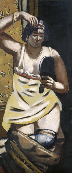 Max Beckmann (1884 - 1950), Akt mit Spiegel (Zigeunerin), 1928, Hamburger Kunsthalle, Geschenk der British American Tobacco GmbH (Deutschland), Hamburg 1957, Hamburger Kunsthalle / ARTOTHEK, Foto: Elke Walford