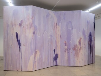 Thu-Van Tran (*1979), Pénétrable, 2024 Kautschuk, Pigment, 315 x 540 x 75 cm Koproduktion der Künstlerin und der Hamburger Kunsthalle, Courtesy the artist and Galerie Rüdiger Schöttle  © VG Bild-Kunst, Bonn 2024 Foto: Christoph Irrgang