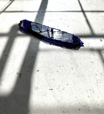 Carrie Yamaoka (b. 1957), Cast bag (blue), 2025 © Courtesy the artist, Commonwealth and Council (LA), Kiang Malingue (HK/NYC) and Ulterior Gallery (NYC), Photo: Carrie Yamaoka