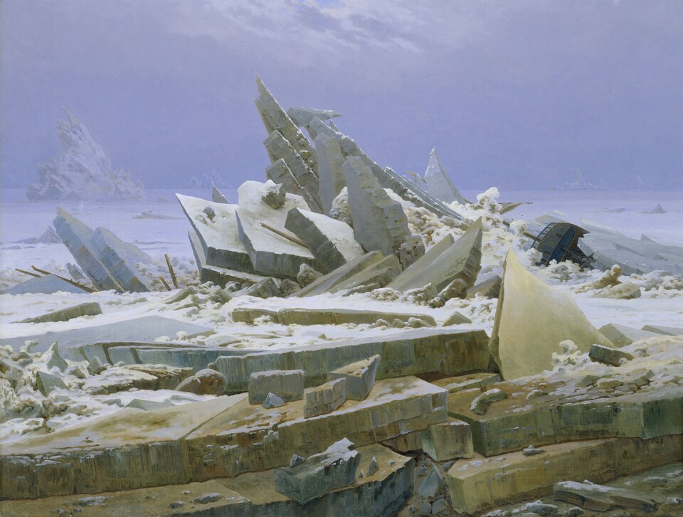 Caspar David Friedrich, Das Eismeer, 1823/24, Hamburger Kunsthalle / bpk Foto: Elke Walford Caspar David Friedrich, Das Eismeer, 1823/24, Hamburger Kunsthalle / bpk Foto: Elke Walford