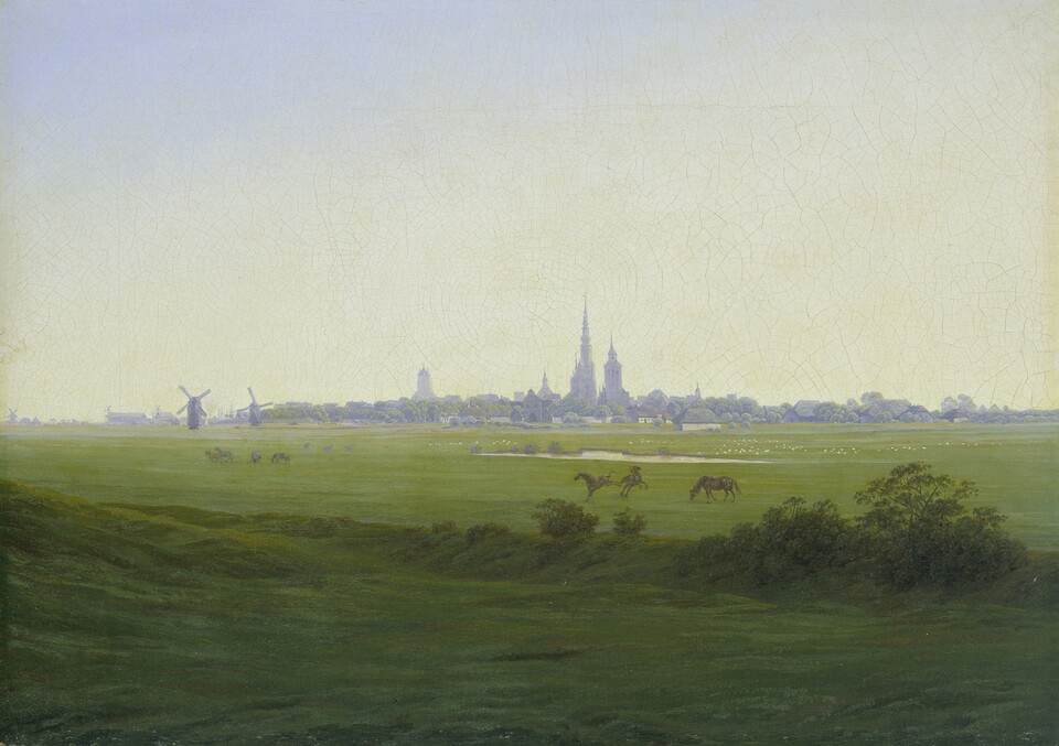 Caspar David Friedrich, Wiesen bei Greifswald, 1821/22