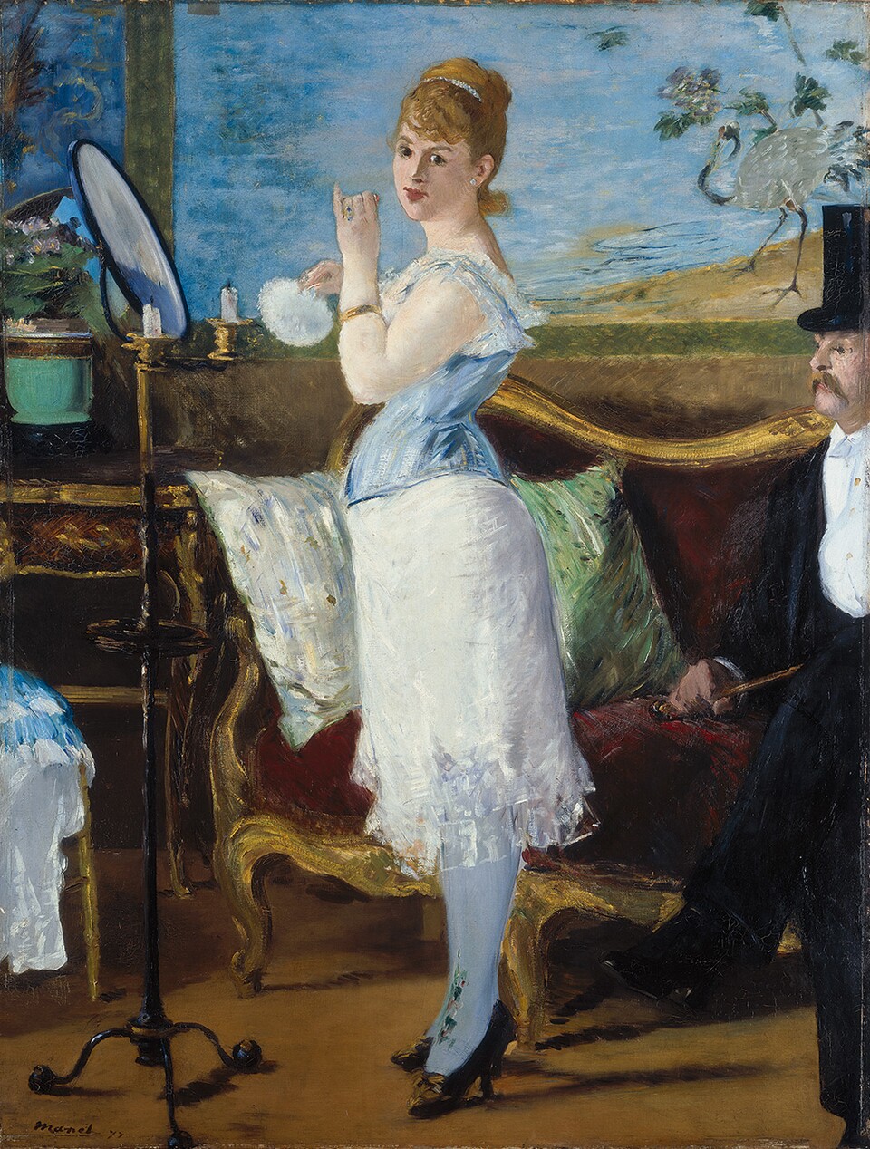ÉDOUARD MANET,  Nana, 1877, Öl auf Leinwand, 154 x 115 cm Inv. HK-2376 ÉDOUARD MANET, Nana, 1877, Öl auf Leinwand, 154 x 115 cm Inv. HK-2376