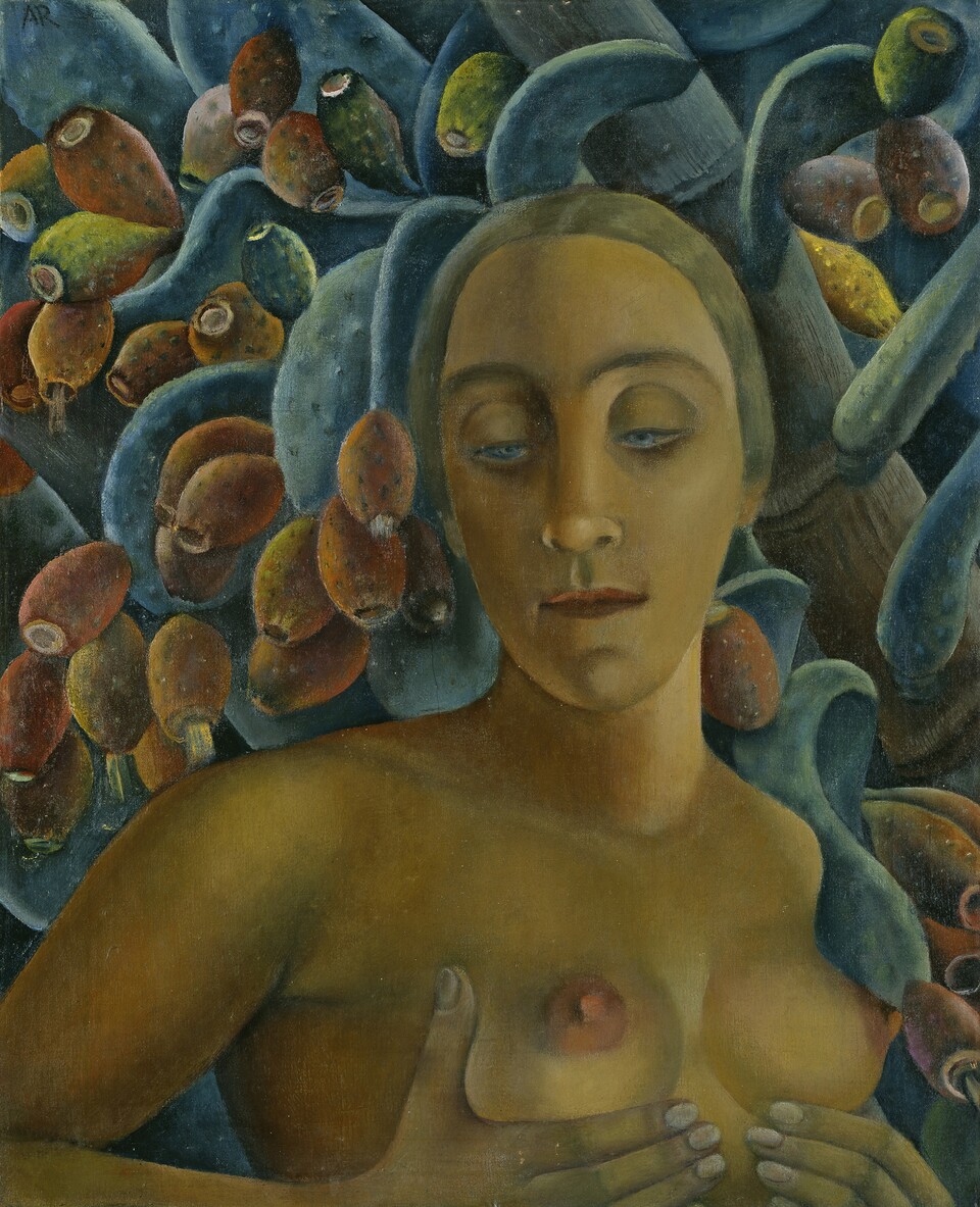 Anita Rée (1885 - 1933): Halbakt vor Feigenkaktus, 1925 © Hamburger Kunsthalle / bpk, Foto: Elke Walford