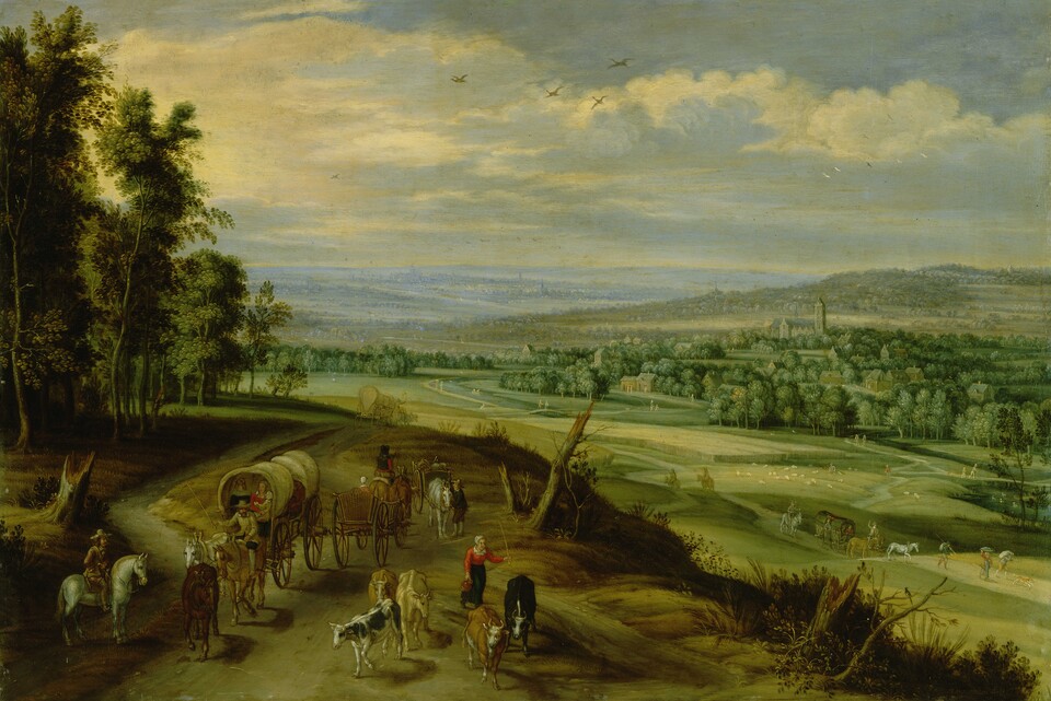 Isaac van Oosten, (1613 - 1661), Niederländische Landschaft, © Hamburger Kunsthalle / bpk Foto: Elke Walford