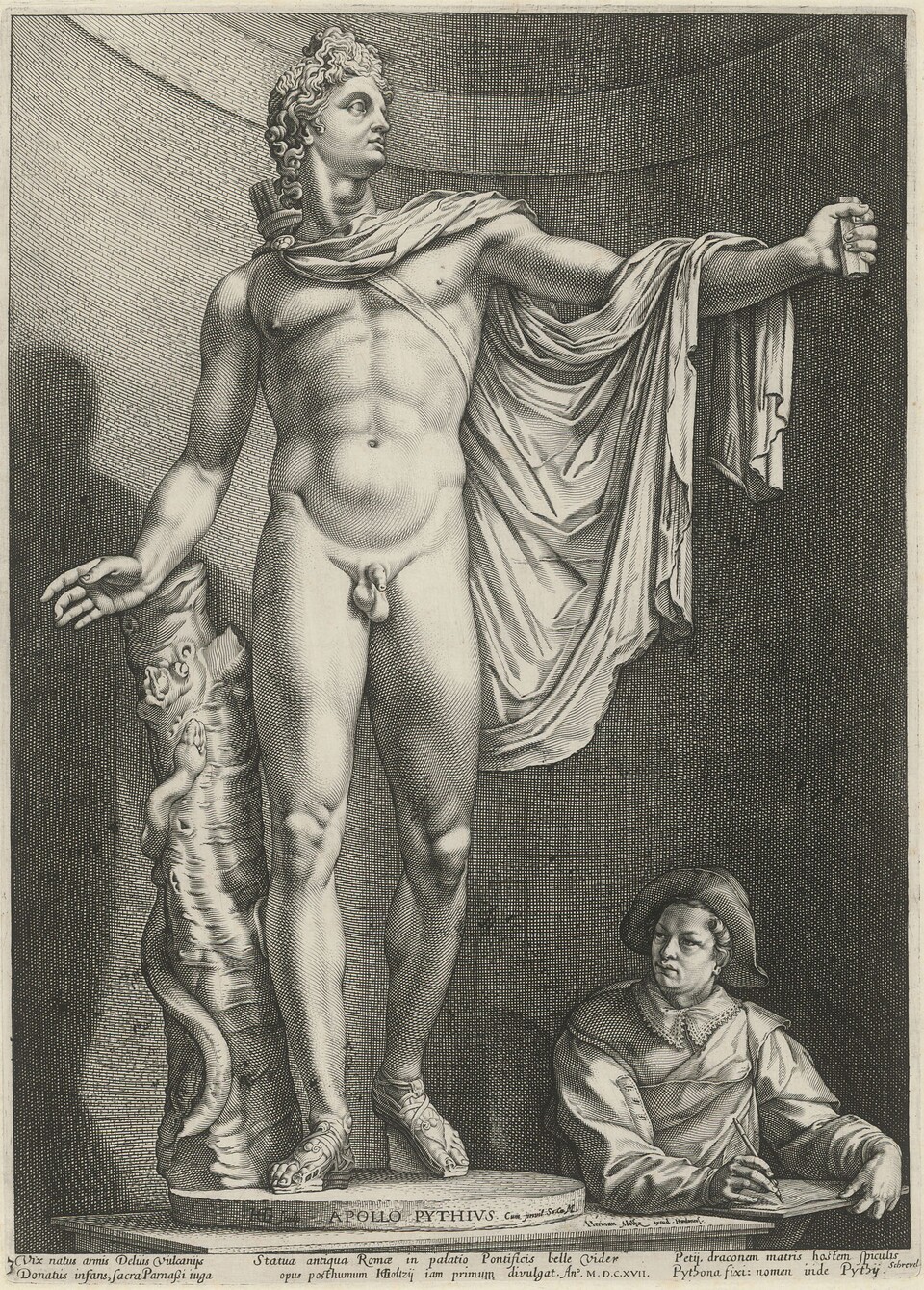 Hendrick Goltzius, Stecher (1558–1617) Apollo Belvedere, 1592, Hamburger Kunsthalle, Kupferstichkabinett © Hamburger Kunsthalle / bpk