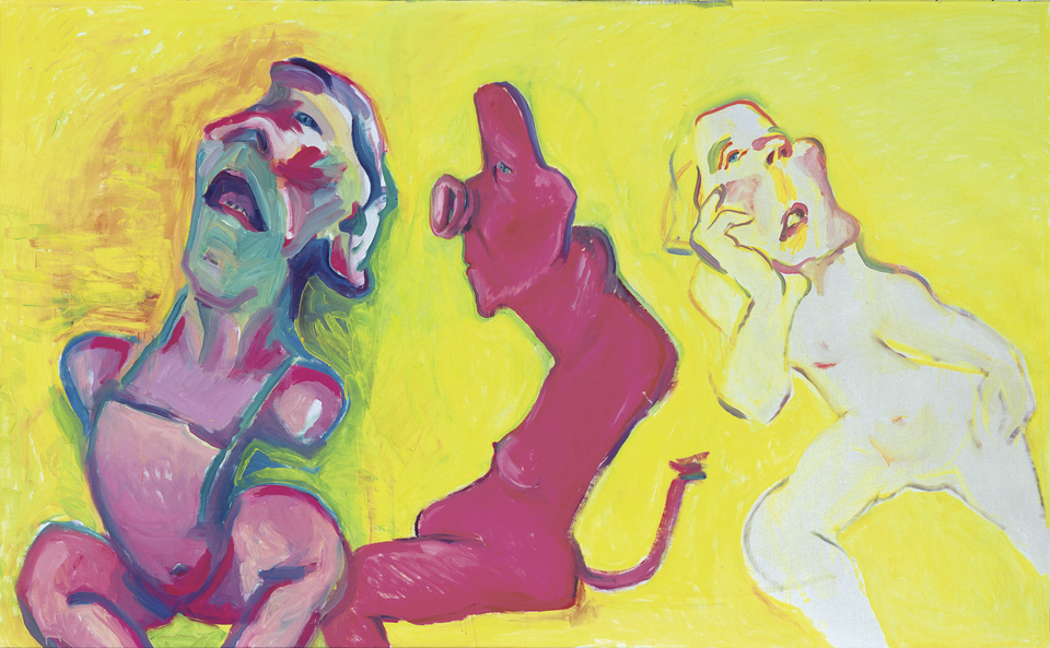 Maria Lassnig (1919 – 2014), 3 Arten zu sein, 2004 © Maria Lassnig Stiftung, VG Bild-Kunst, Bonn 2024 Maria Lassnig (1919 – 2014), 3 Arten zu sein, 2004 © Maria Lassnig Stiftung, VG Bild-Kunst, Bonn 2024
