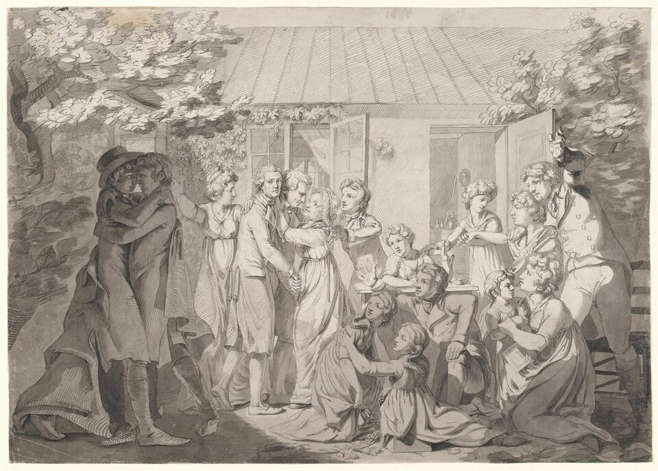 Philipp Otto Runge (1777 - 1810), Die Heimkehr der Söhne (Kompositionsentwurf), 1800/1, Hamburger Kunsthalle, Kupferstichkabinett © Hamburger Kunsthalle / bpk, Foto: Christoph Irrgang