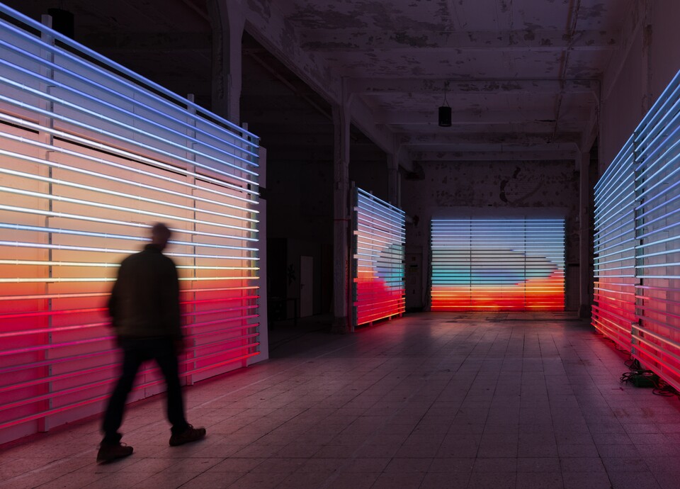 Daniel Hausig, REMANENZ-GENERATOR / NACHBILD DER ZEITEN (Atelieransicht), 2026, © VG Bild-Kunst, Bonn 2026