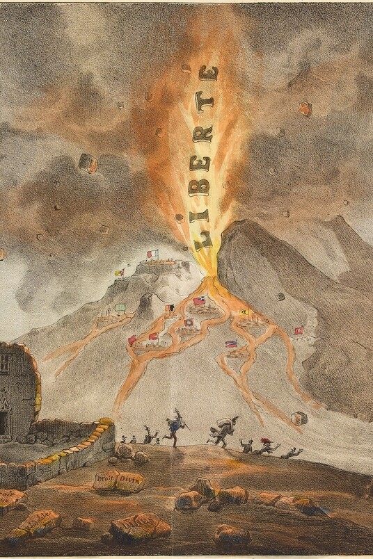 Auguste Desperet (1804–1865)  Dritter Ausbruch des Vulkans von 1789, 1833, Privatsammlung, Hamburg