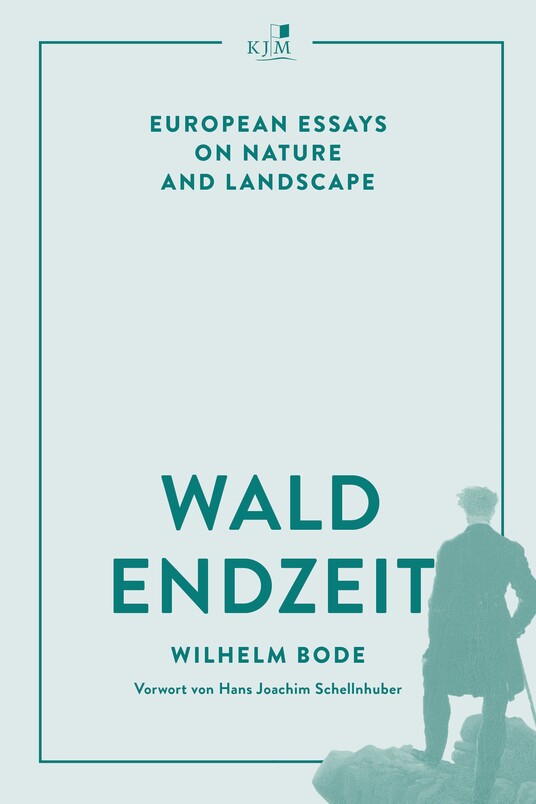 Buchcover "Waldendzelt" von Wilhelm Bode, grün-weiß mit Wanderer-Silhouette