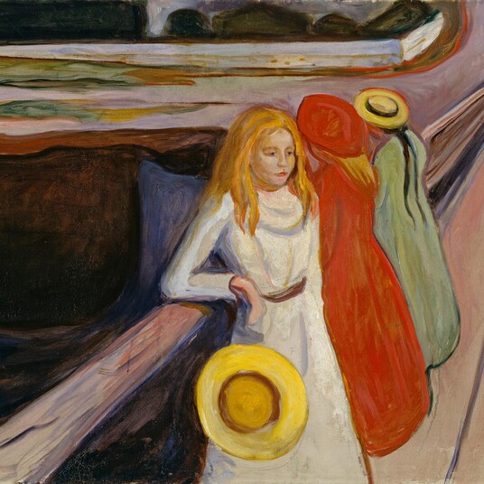 Edvard Munch, Mädchen auf der Brücke, 1901, © Hamburger Kunsthalle Foto: Elke Walford 