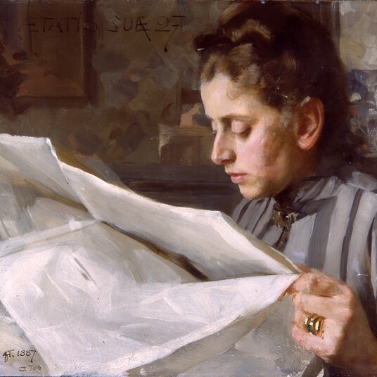 Anders Zorn (1860–1920), Die lesende Emma Zorn, 1887, Zornmuseet, Mora © Zornmuseet, Mora