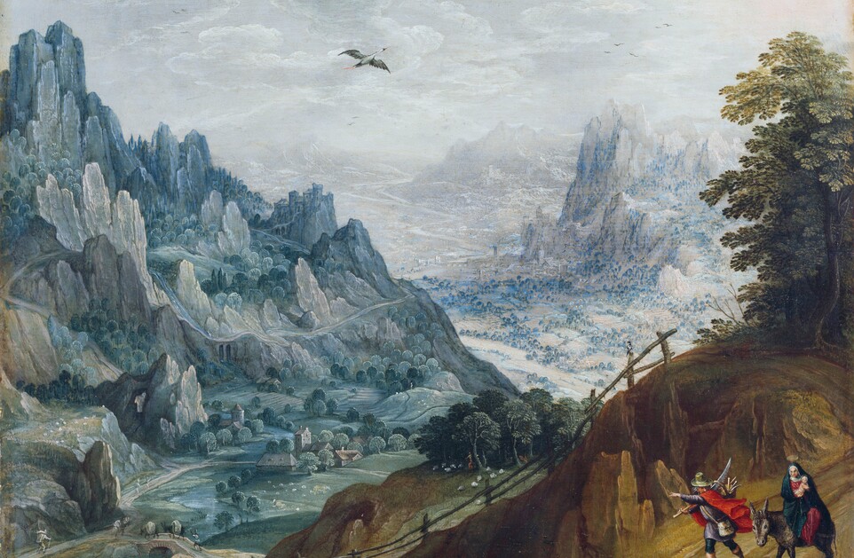obias Verhaecht, Nachfolger (1561 – 1630) Landschaft mit der Flucht nach Ägypten (ohne Datum) Öl auf Eichenholz, 37 x 48 cm © Hamburger Kunsthalle / bpk Photo: Christoph Irrgang obias Verhaecht, Nachfolger (1561 – 1630) Landschaft mit der Flucht nach Ägypten (ohne Datum) Öl auf Eichenholz, 37 x 48 cm © Hamburger Kunsthalle / bpk Photo: Christoph Irrgang