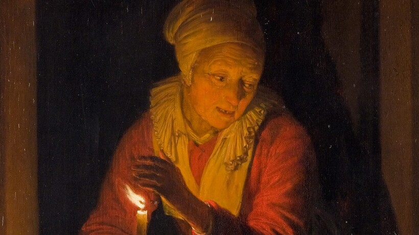 Gerrit Dou_Alte Frau mit Kerze_1661, Wallraf-Richartz-Museum & Fondation Corboud Foto: © Rheinisches Bildarchiv Köln, rba_d029745