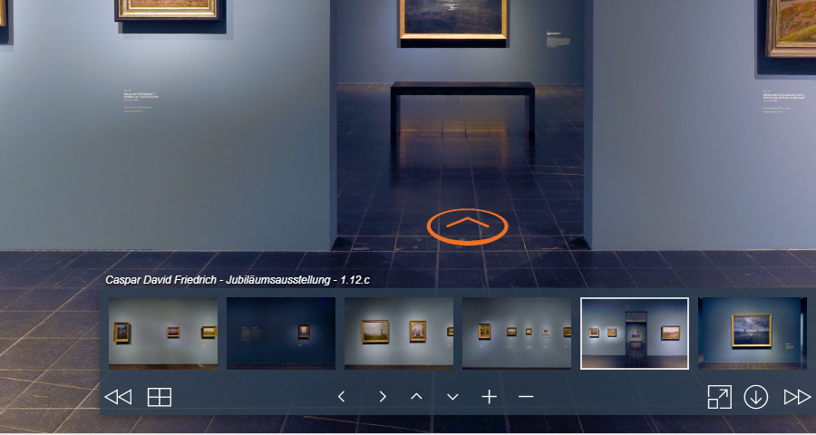 Einlbick in den 360 °- Rundgang. Caspar David Friedrich. Kunst für einen neue Zeit, Hamburger Kunsthalle Einlbick in den 360 °- Rundgang. Caspar David Friedrich. Kunst für einen neue Zeit, Hamburger Kunsthalle