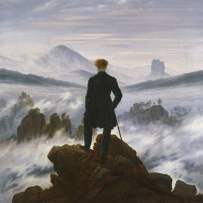 Caspar David Friedrich, Wanderer über dem Nebelmeer, um 1817