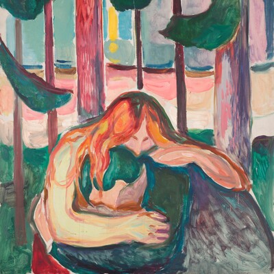 Edvard Munch (1863–1944), Vampir im Wald, 1916–1918, Munchmuseet © Munchmuseet