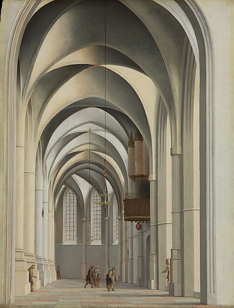 Pieter Jansz. Saenredam, Blick in den Chorumgang von St. Bavo in Haarlem, 1635, Staatliche Museen zu Berlin, Gemäldegalerie, Christoph Schmidt