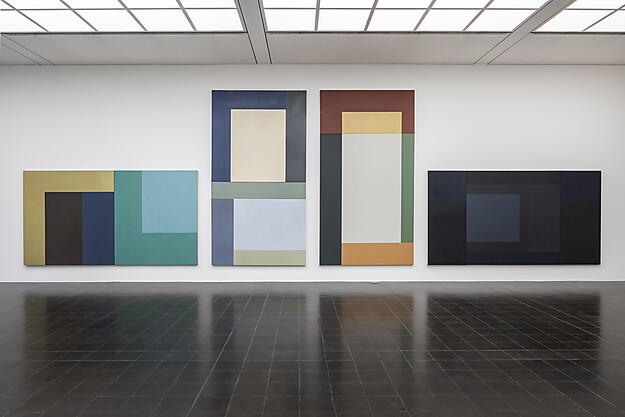 David Novros (*1941), Four Seasons, 1974, 4-teiliges Gemälde, je 174 x 351 cm, Hamburger Kunsthalle, Schenkung Sammlung Lafrenz © David Novros / VG Bild-Kunst, Bonn 2026, © Hamburger Kunsthalle Foto: Fred Dott