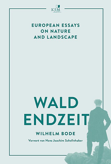 Buchcover "Waldendzelt" von Wilhelm Bode, grün-weiß mit Wanderer-Silhouette