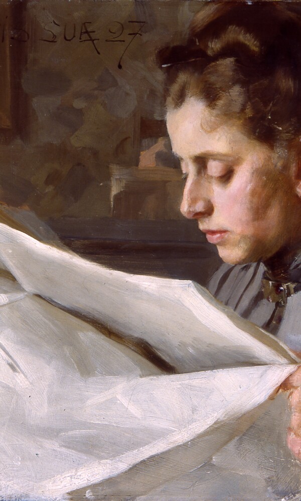 Anders Zorn (1860–1920), Die lesende Emma Zorn, 1887, Zornmuseet, Mora © Zornmuseet, Mora